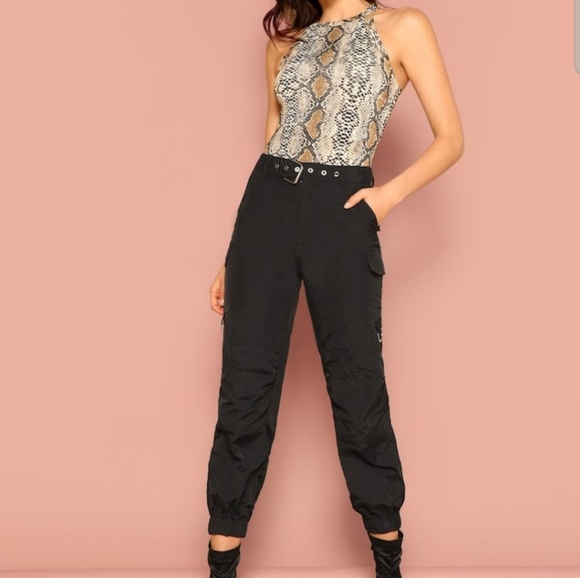 Snakeprint halter bodysuit size M - Picture 2 of 6